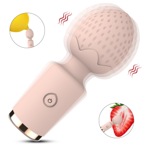 Strawberry AV stick 10-band USB charging massage stick female sex masturbation vibrator adult sex products