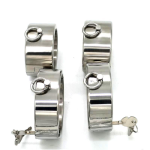 Silver oval adjustable adult human sex products handcuffs and shafters alternative SM supplies one-piece delivery